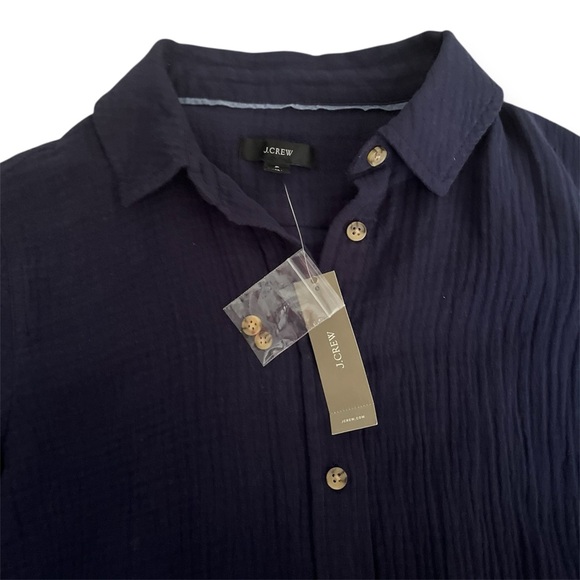 J. Crew Classic-fit soft gauze shirt-dress - Picture 2 of 4